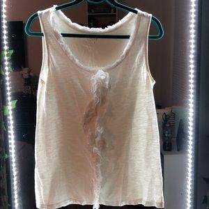 Tank top with fringe